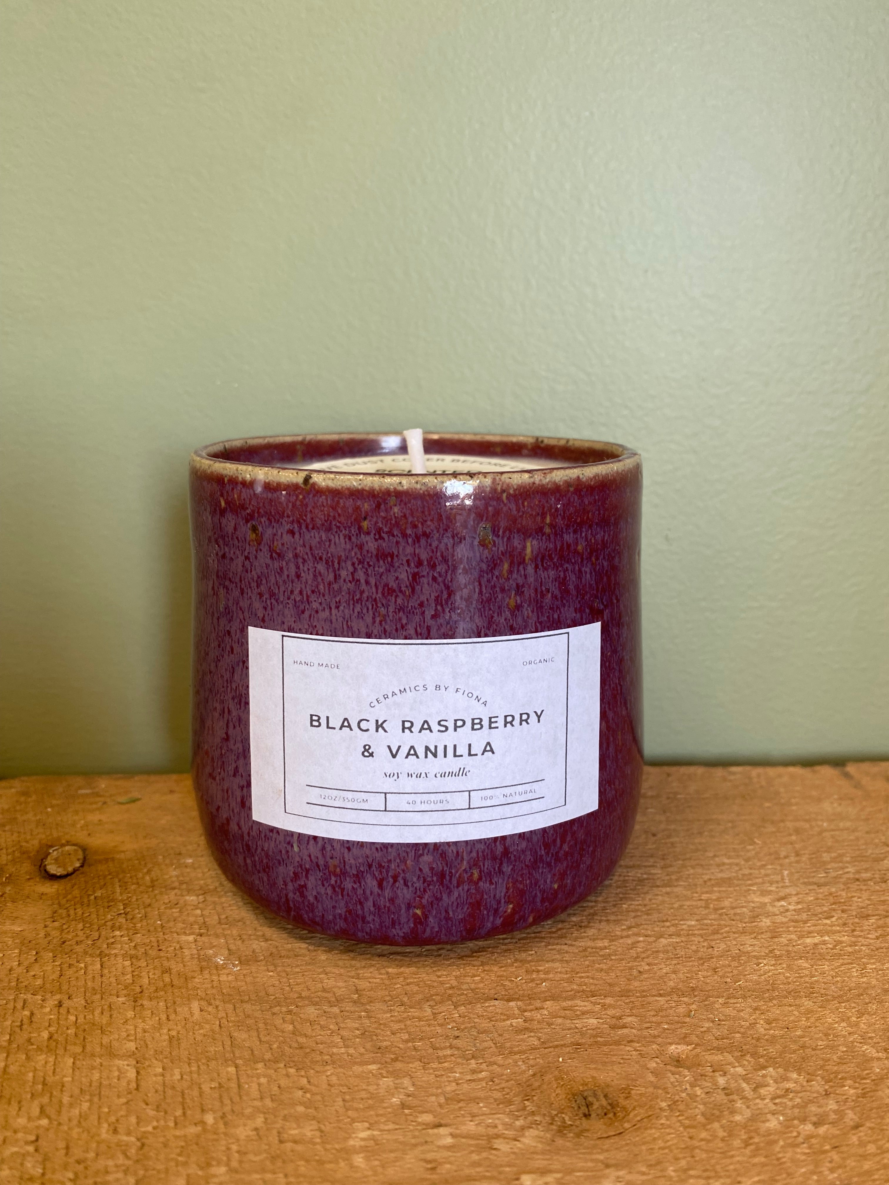 Blackberry raspberry and vanilla candle | Pottery rangiora | NZ