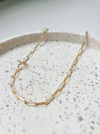 Kara Necklace - Chunky Gold / Silver Paperclip Chain Layering Necklace