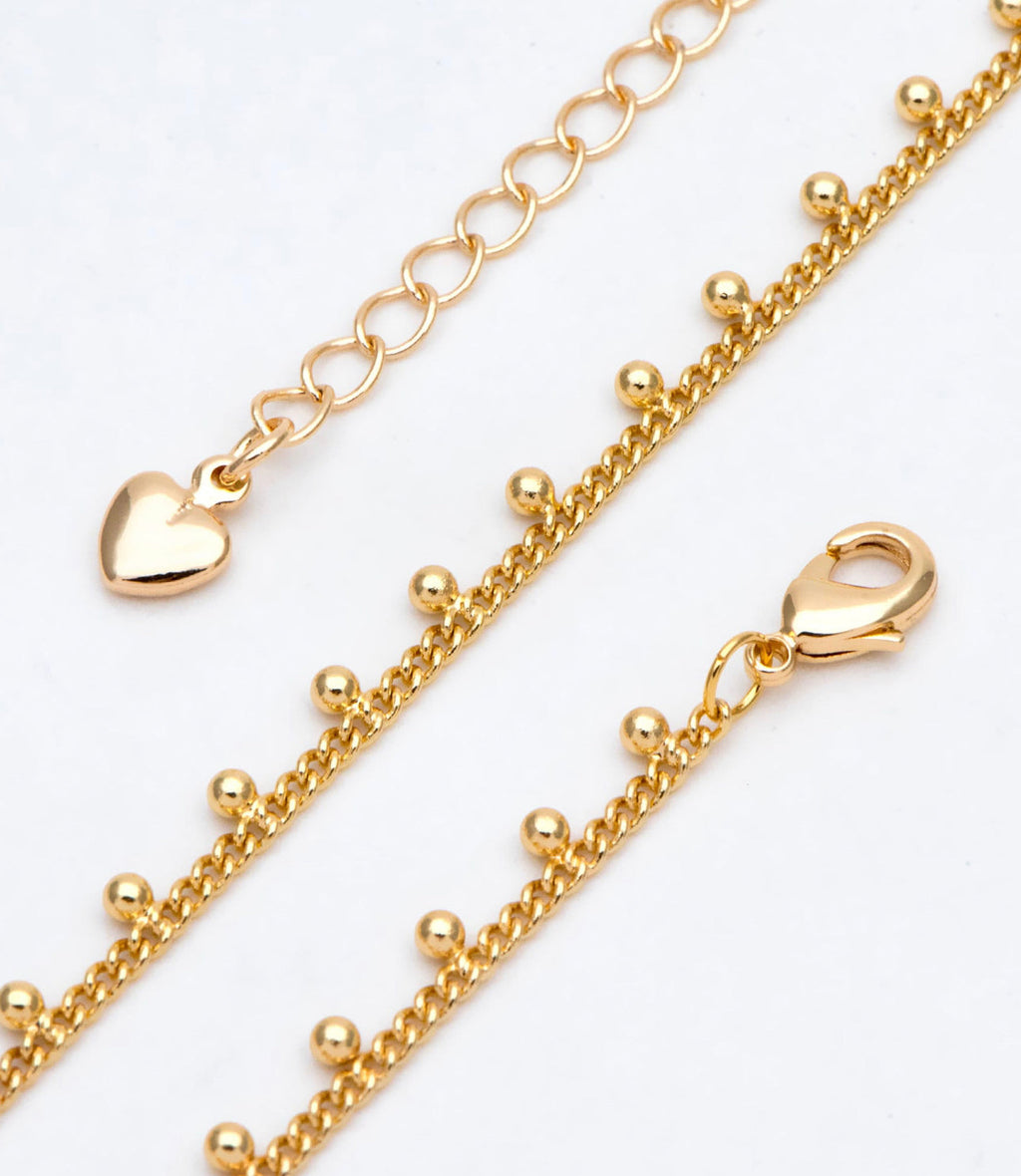 Bailey Bead Chain- Gold / Silver Layering Necklace