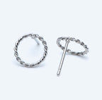 Ring Stud Earrings - Gold / Silver Earrings