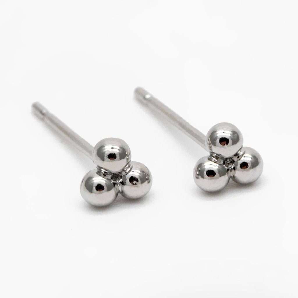 Triple Stud - Gold / Silver Earrings