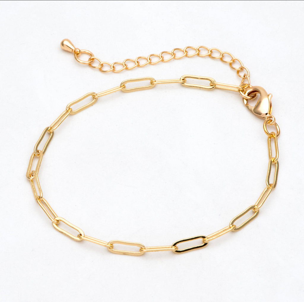Nel Bracelet - Gold / Silver Fine Paperclip Chain Bracelet