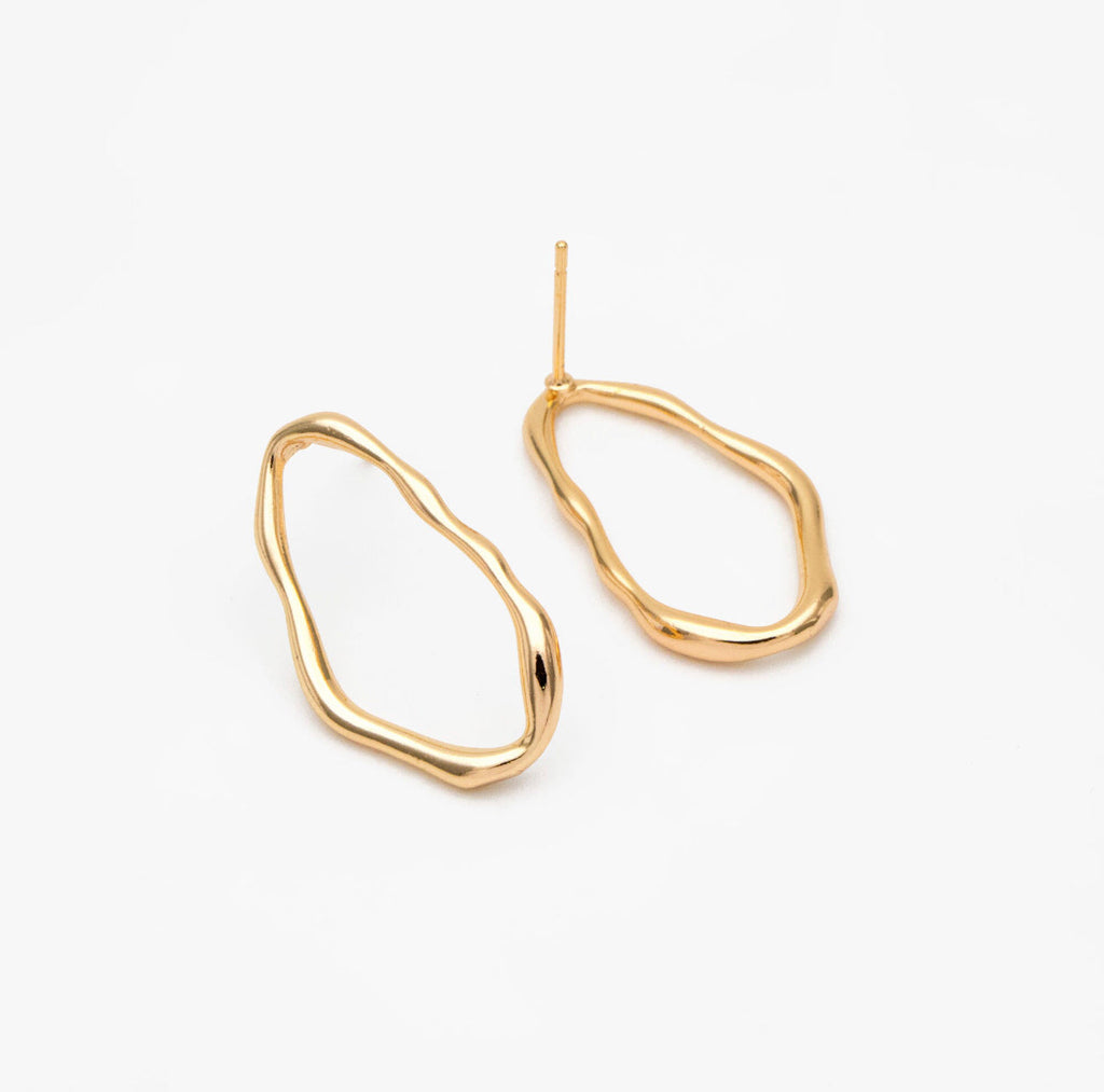 Ava Earring - Organic Gold / Silver Loop Earring