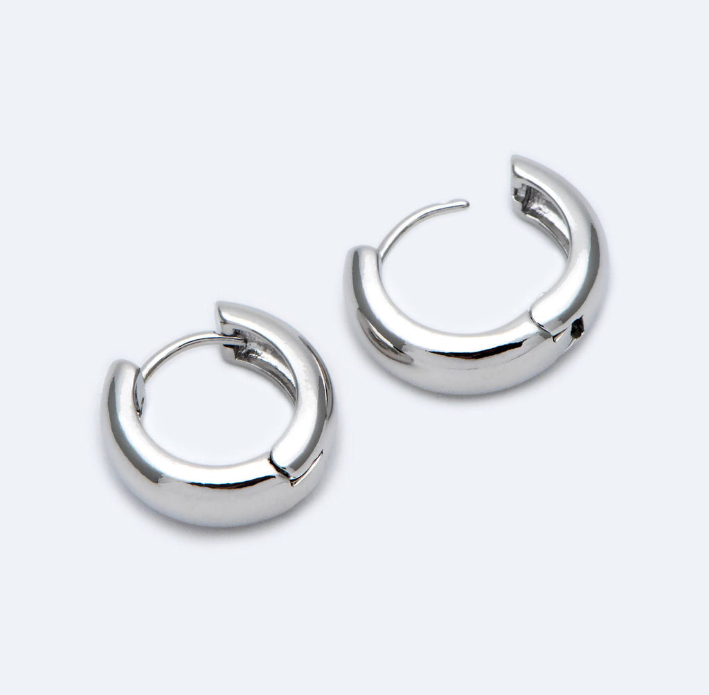 Kyra Hoop - Chunky Gold / Silver Huggie Hoop Earrings