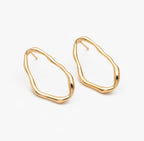 Ava Earring - Organic Gold / Silver Loop Earring