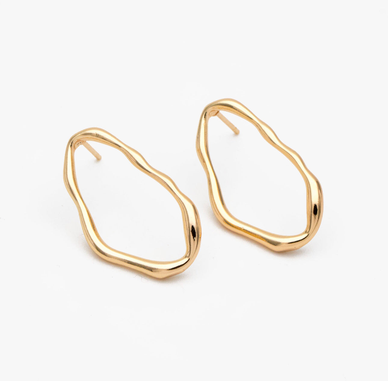 Ava Earring - Organic Gold / Silver Loop Earring