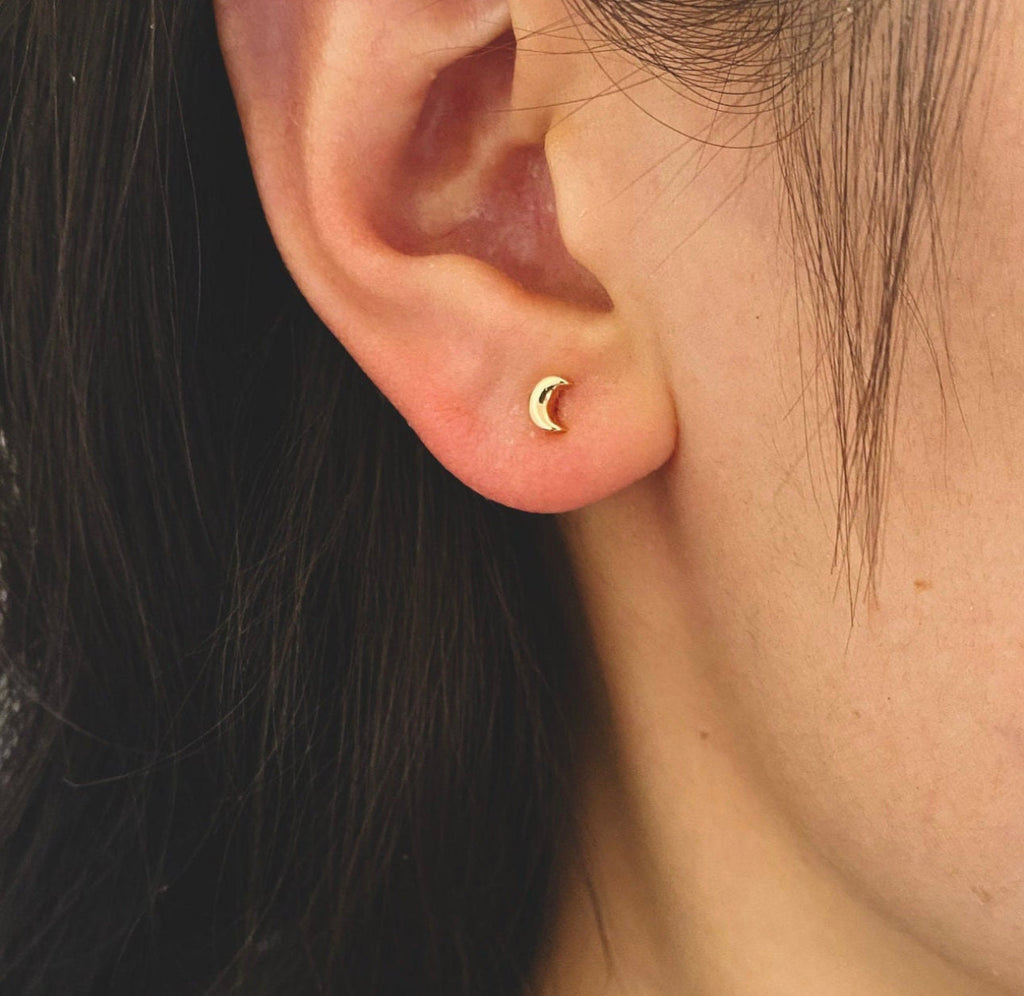 Celeste Stud - Gold / Silver Star Moon Earrings