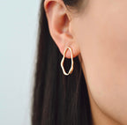 Ava Earring - Organic Gold / Silver Loop Earring