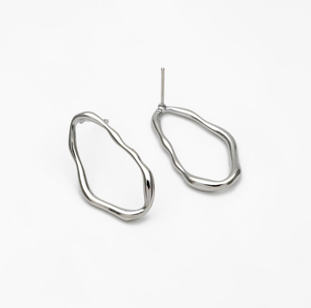 Ava Earring - Organic Gold / Silver Loop Earring