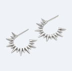 Shine Earring - Spikey Gold / Silver Huggie Hoop