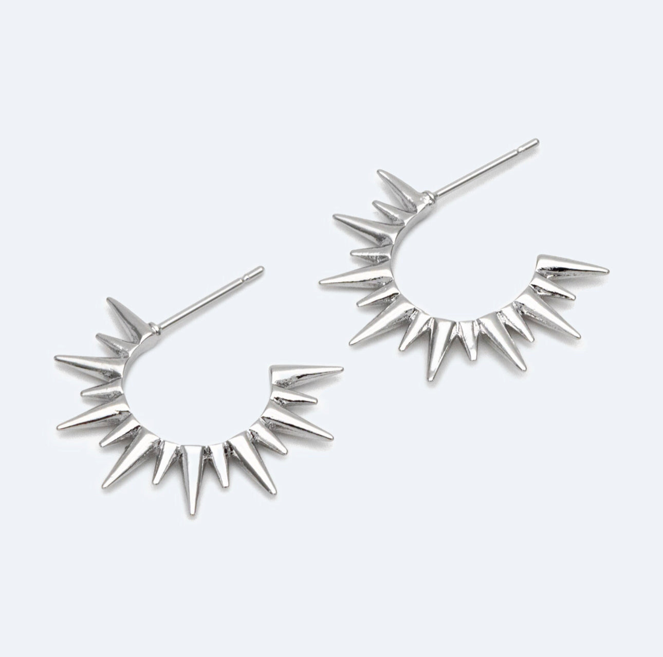 Shine Earring - Spikey Gold / Silver Huggie Hoop