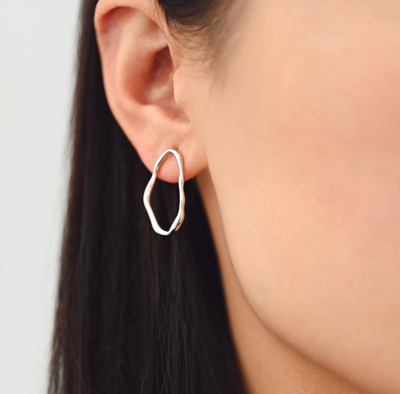 Ava Earring - Organic Gold / Silver Loop Earring