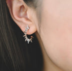 Shine Earring - Spikey Gold / Silver Huggie Hoop