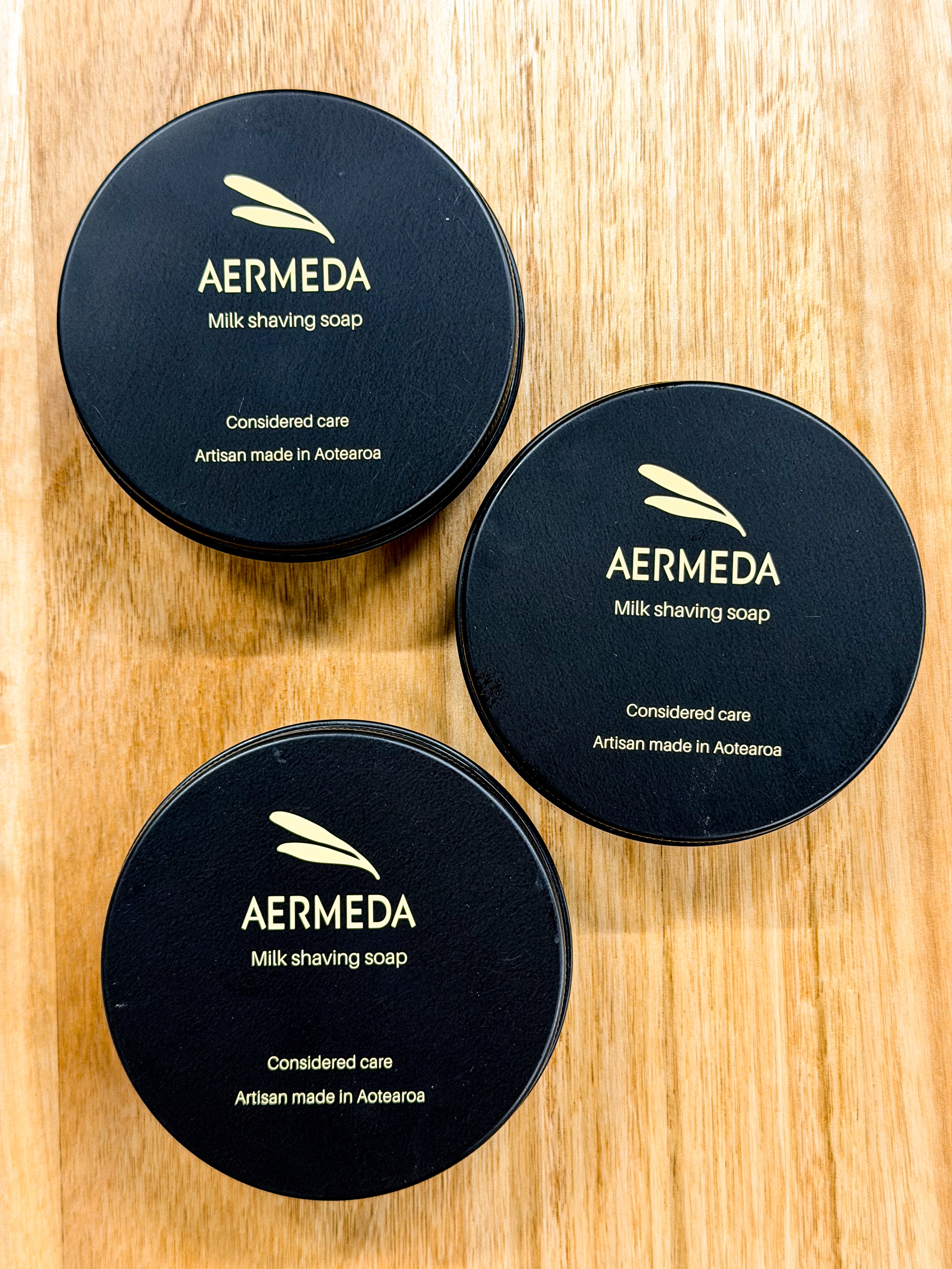 Aermeda Milk Shaving Soap - Cedarwood, Patchouli, Frankincense, Lavender & Amyris