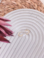 Shine Earring - Spikey Gold / Silver Huggie Hoop