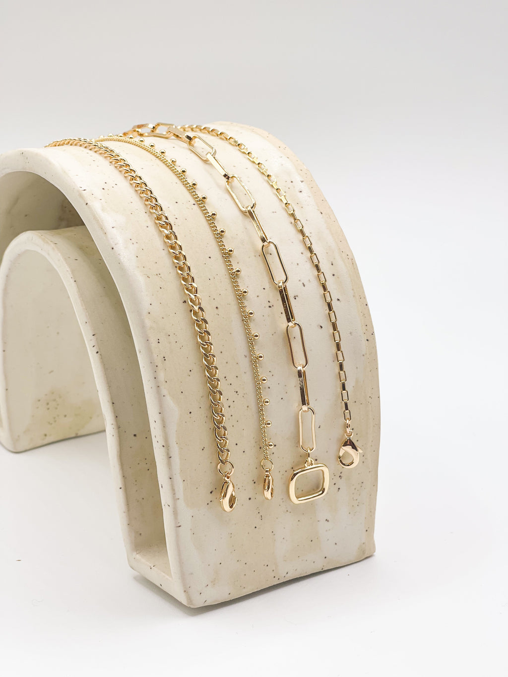 Bailey Bead Chain- Gold / Silver Layering Necklace