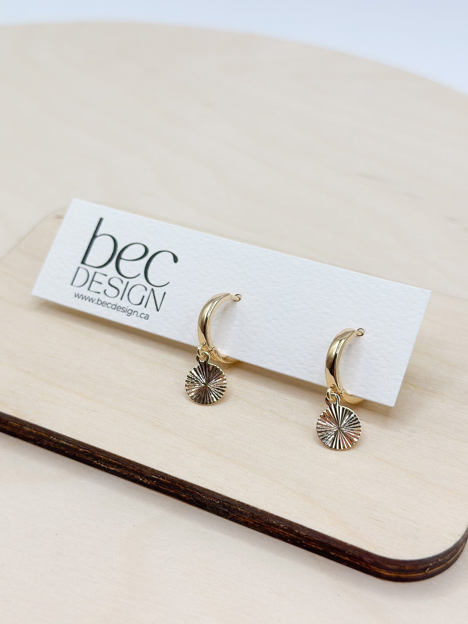 Georgia Hoop - Gold Huggie Earrings