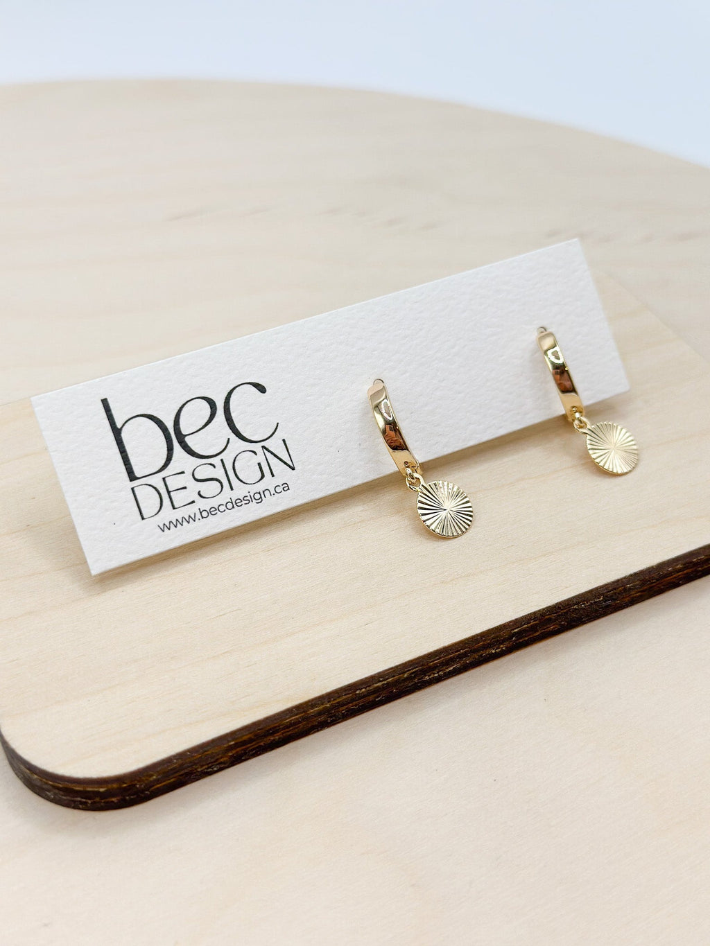 Georgia Hoop - Gold Huggie Earrings