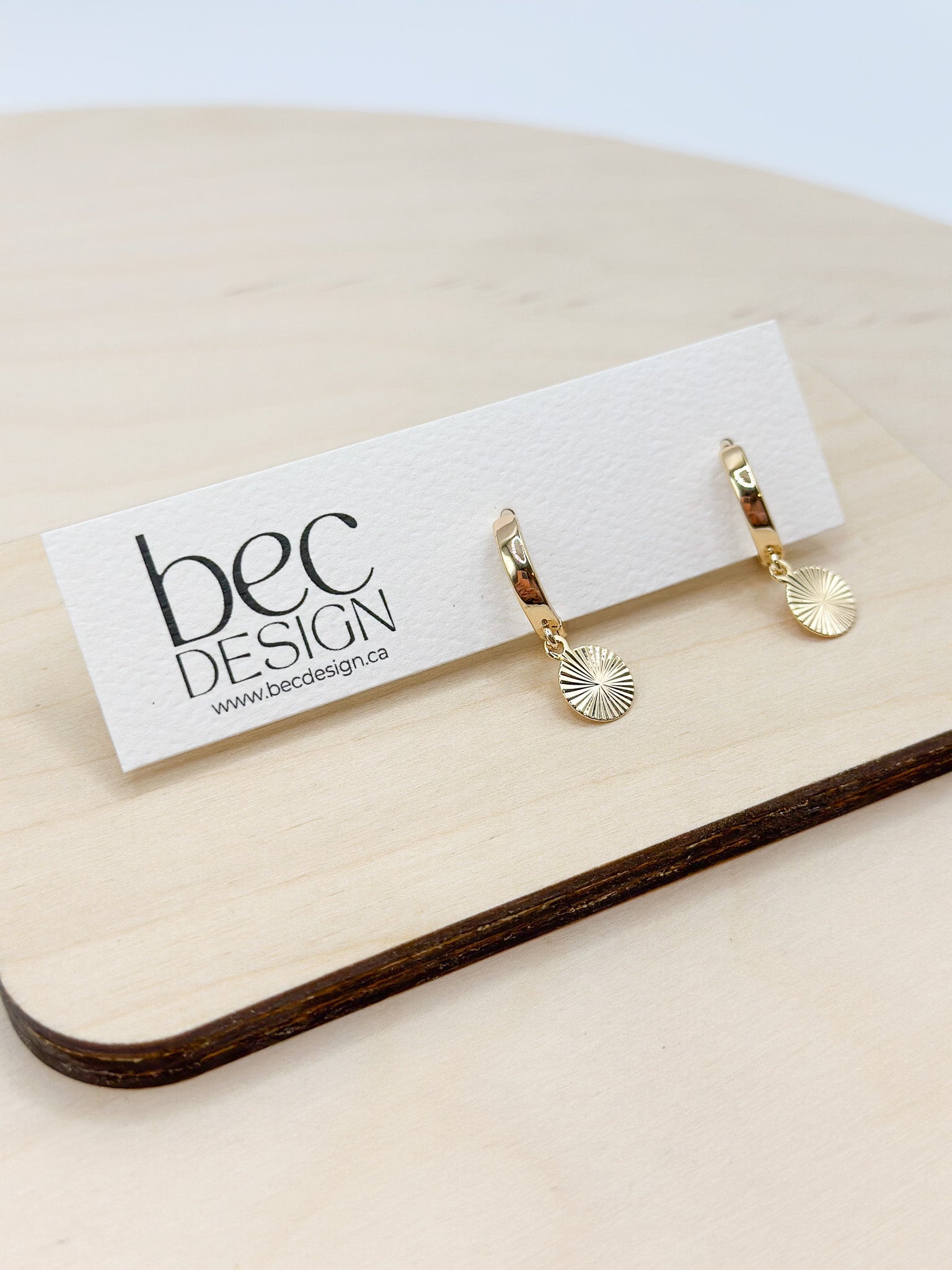 Georgia Hoop - Gold Huggie Earrings