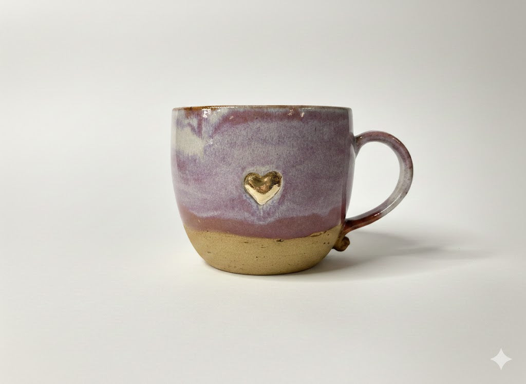 Gold Lustre Heart Cup
