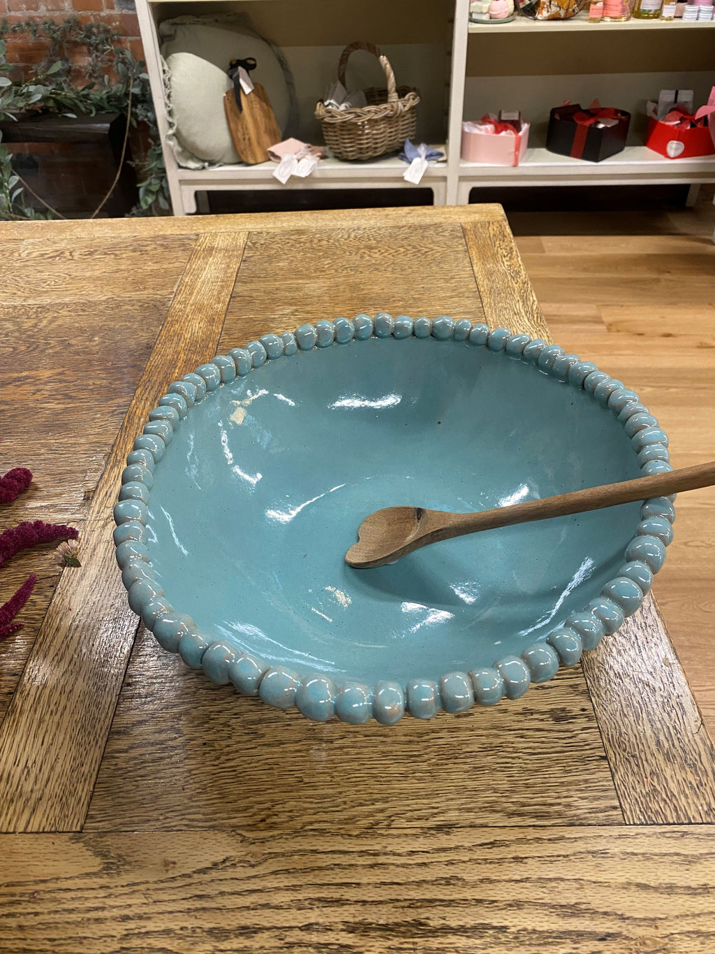 Large Serving Beaded Bowl