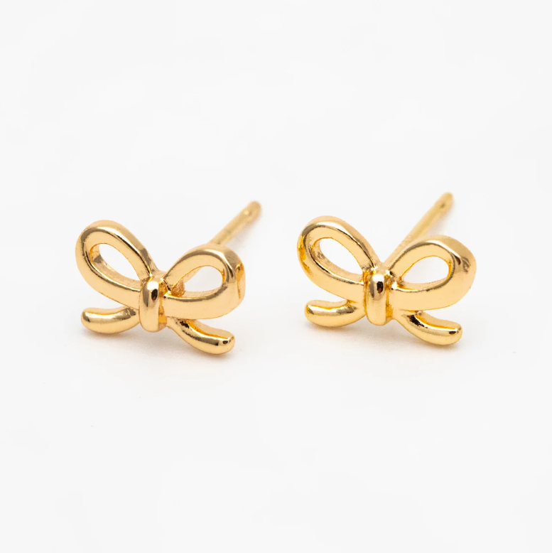 Bow Gold / Silver Stud Earrings