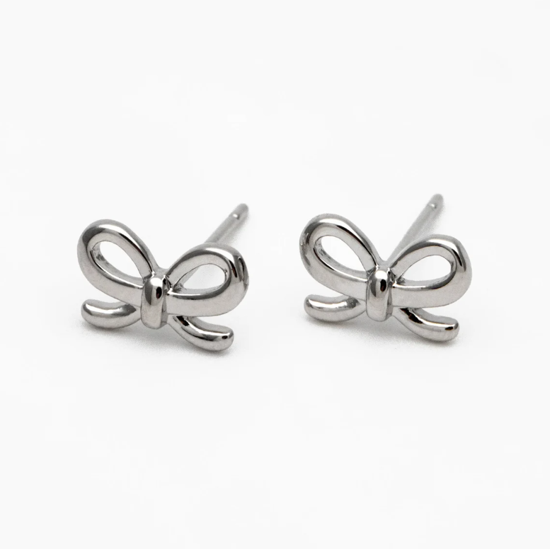 Bow Gold / Silver Stud Earrings