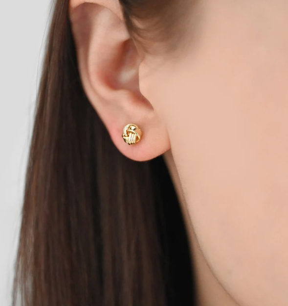 Knot Stud - Gold Earrings