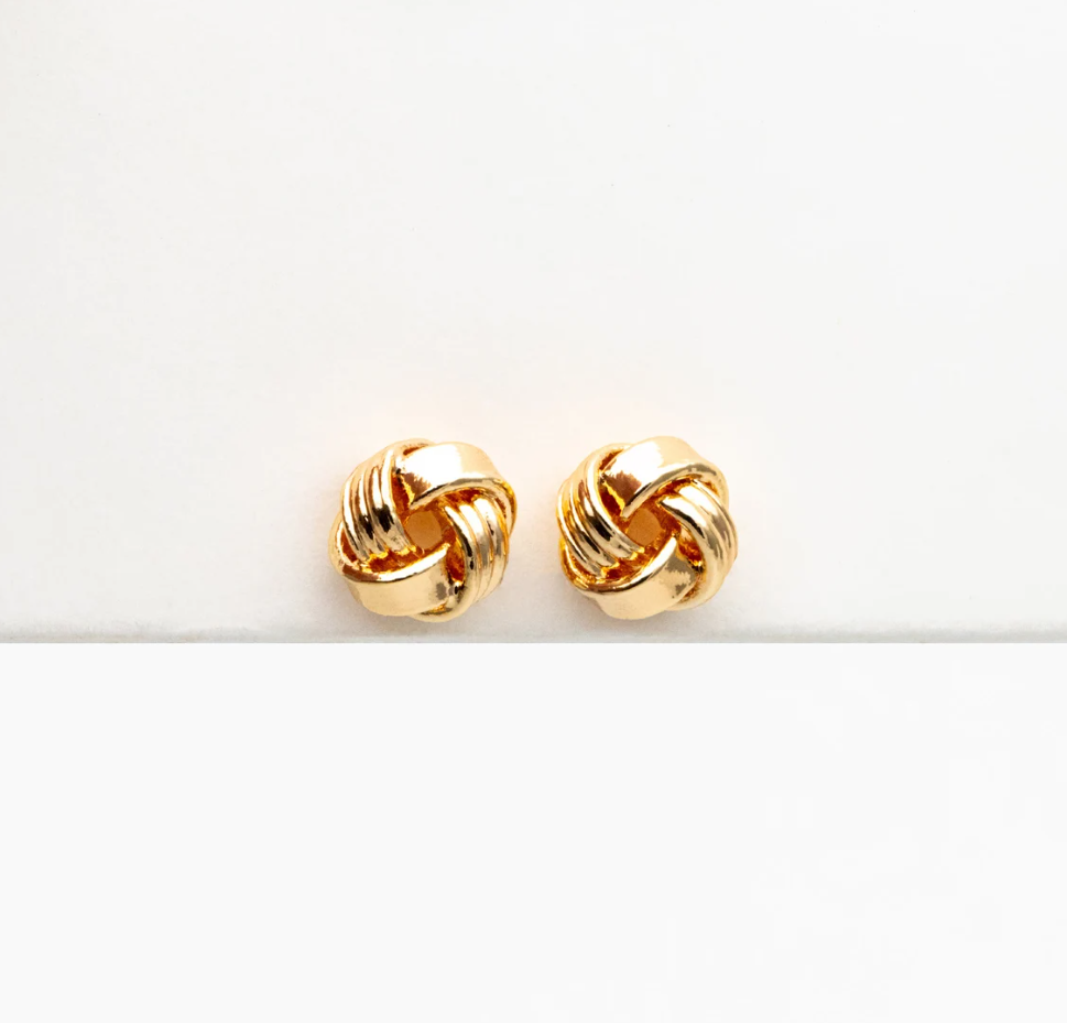 Knot Stud - Gold Earrings