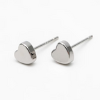 Heart Stud - Gold / Silver Earrings