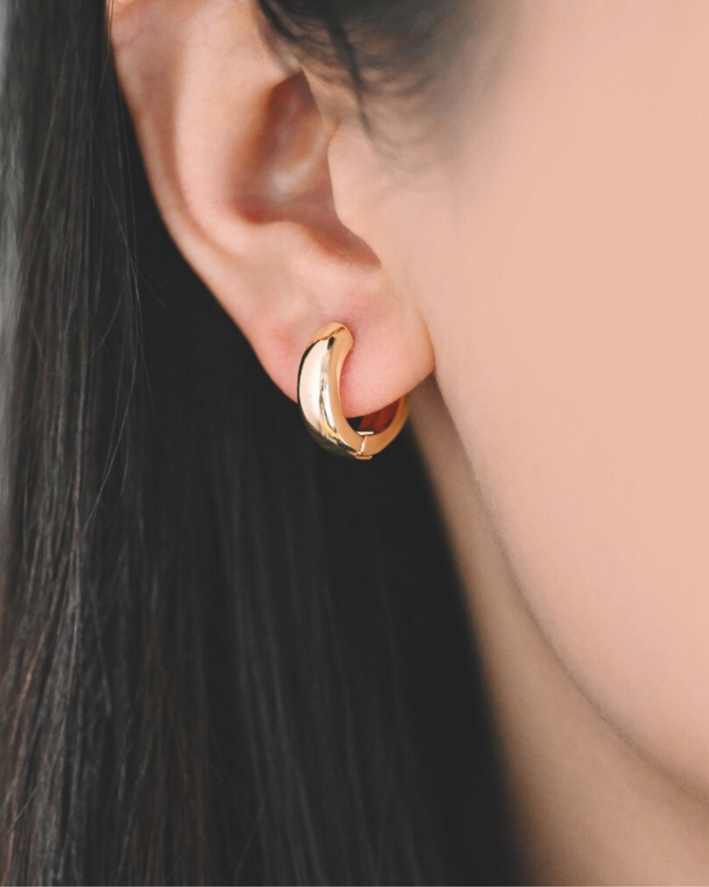 Kyra Hoop - Chunky Gold / Silver Huggie Hoop Earrings