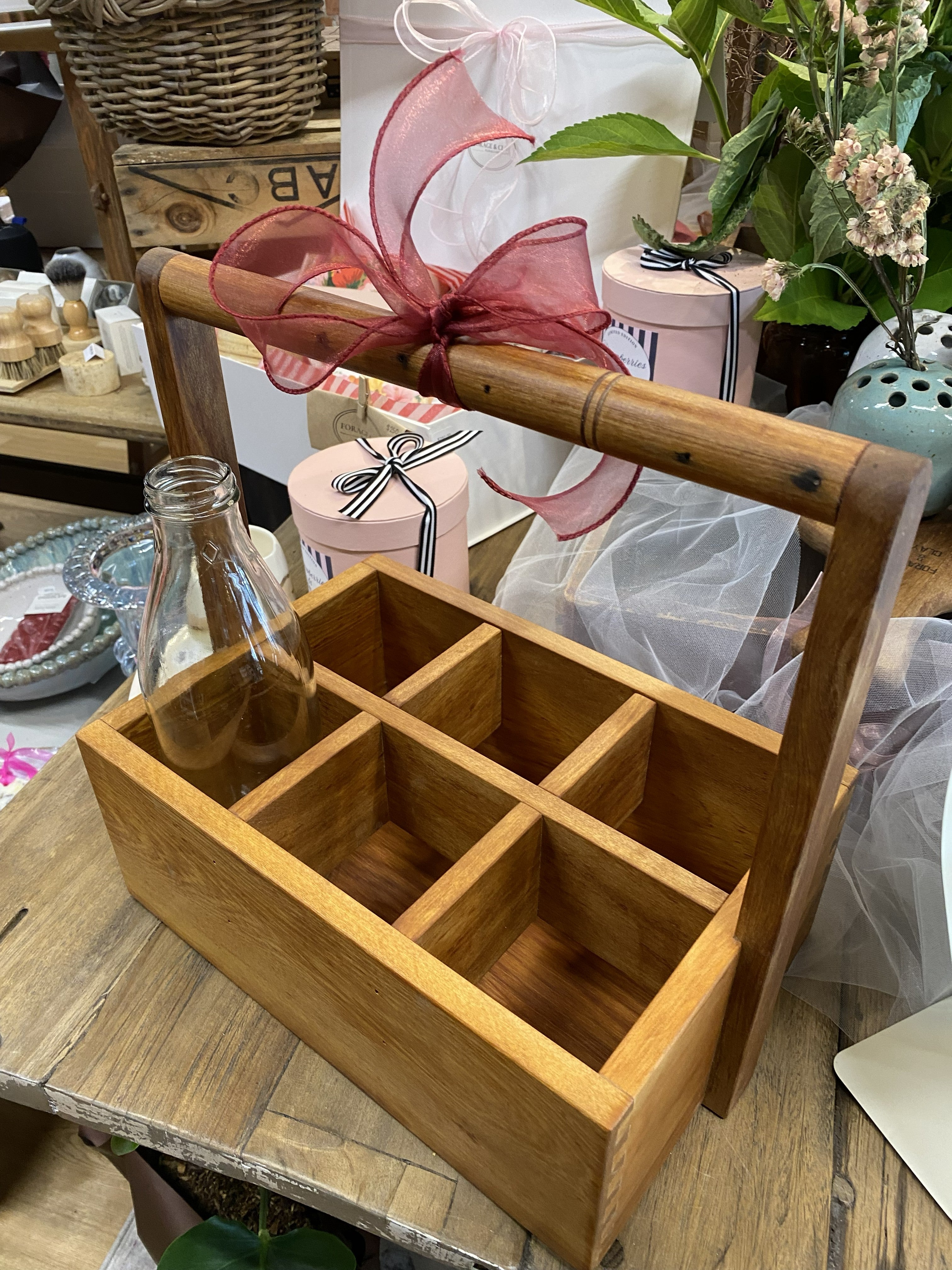 Recycled Timber Wooden Bottle Holder