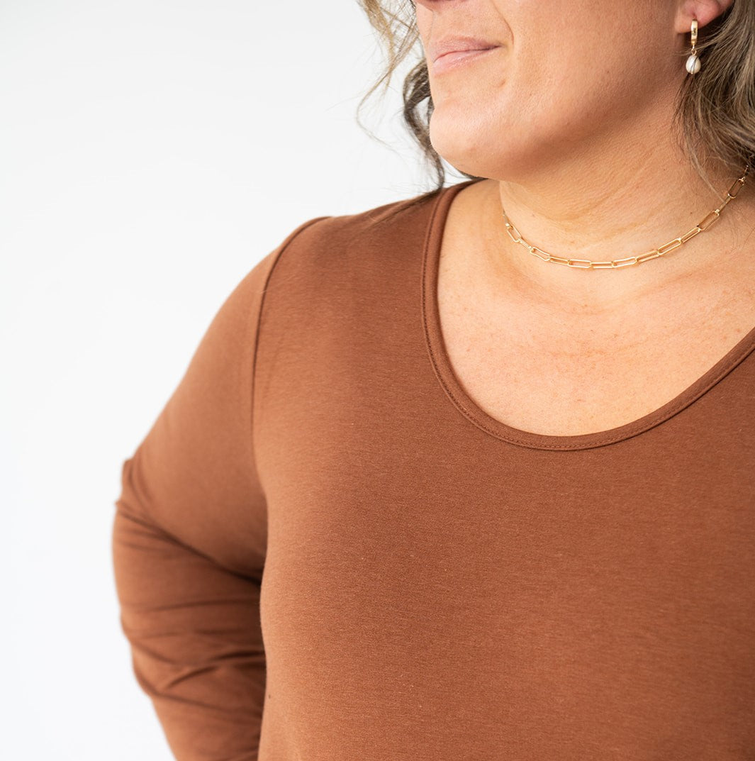 Bre Hoop - Pearl Gold Hoop Earrings