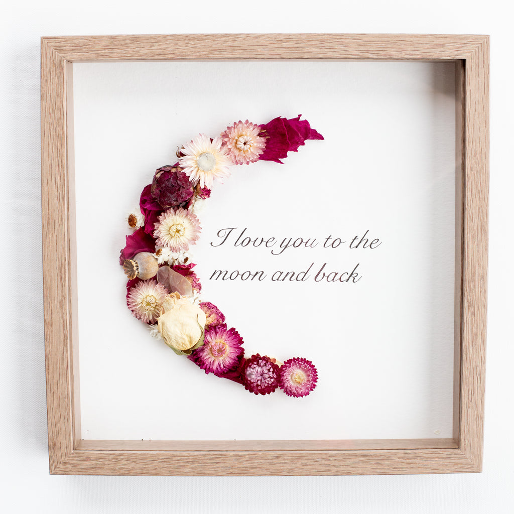 Floral framed boxed name