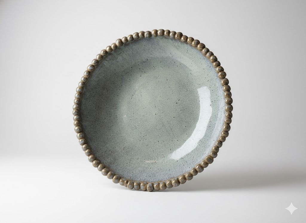 Large Serving Beaded Bowl