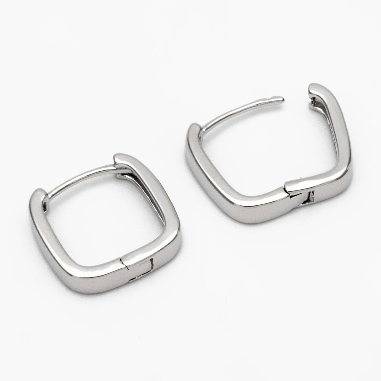 Melissa Square Huggie - Silver/Gold Hoop