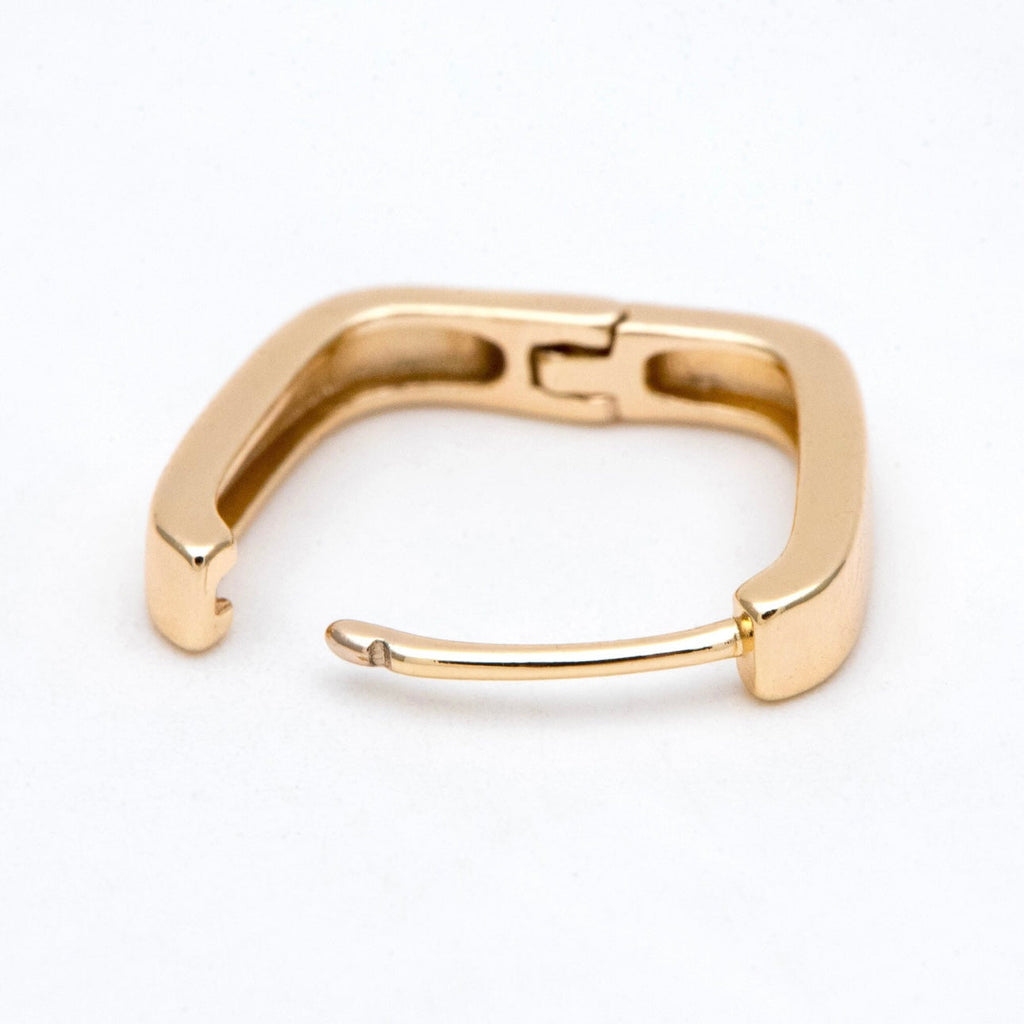 Melissa Square Huggie - Silver/Gold Hoop
