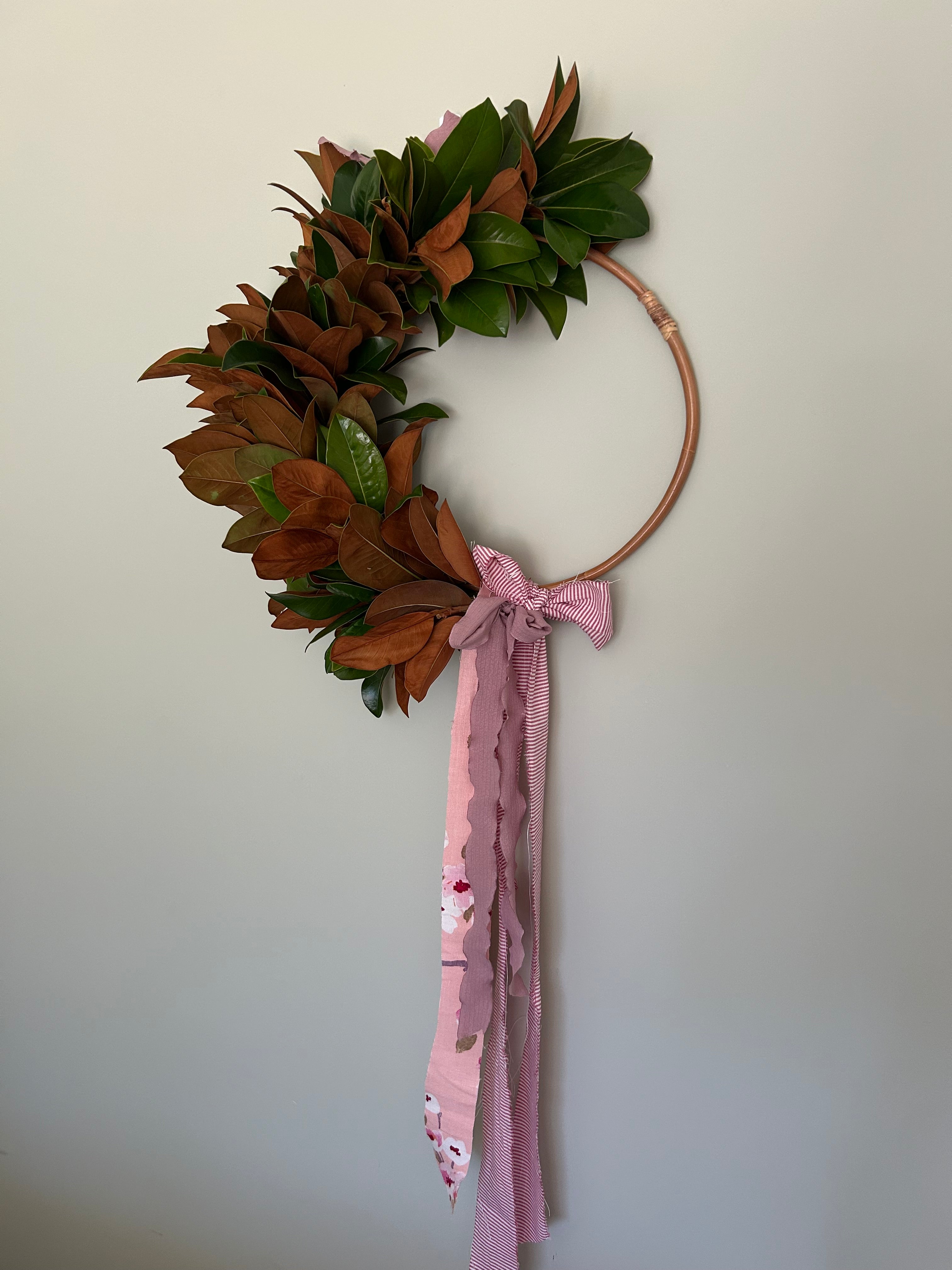 Wreaths - Magnolia Hoop 50cm