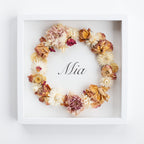 Floral framed boxed name